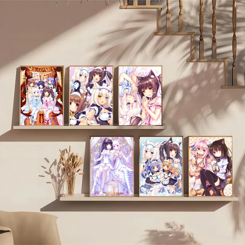 Nekopara Neko Para Chocola Vanilla аниме хорошее качество принты и постеры водостойкая бумажная