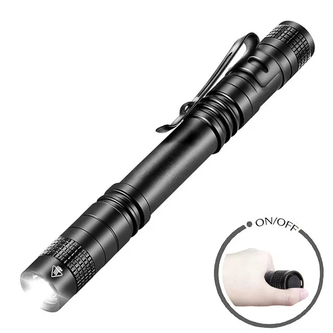 

Waterproof Aaa Battery Operated Black Smart Super Bright Led Flashlight Recharge