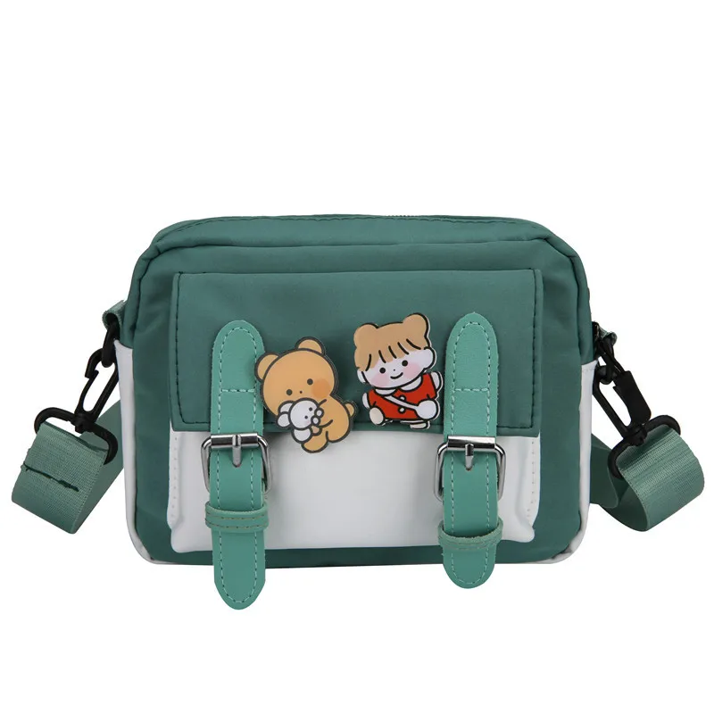 Girl Boy Messenger Bag New Children Small Bags Lovely Nylon Bag Student Shoulder Small Square Bag