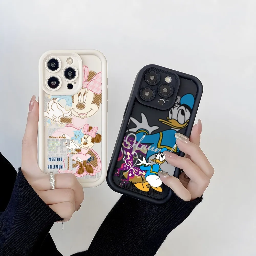 Чехол для телефона с изображением Диснея Микки и Минни простой однотонный