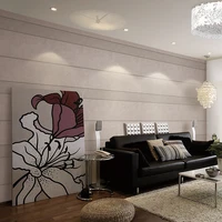 deerskin velvet thickened wallpaper for bedroom living room hotel dark coffee color 3d horizontal stripes background wallpaper