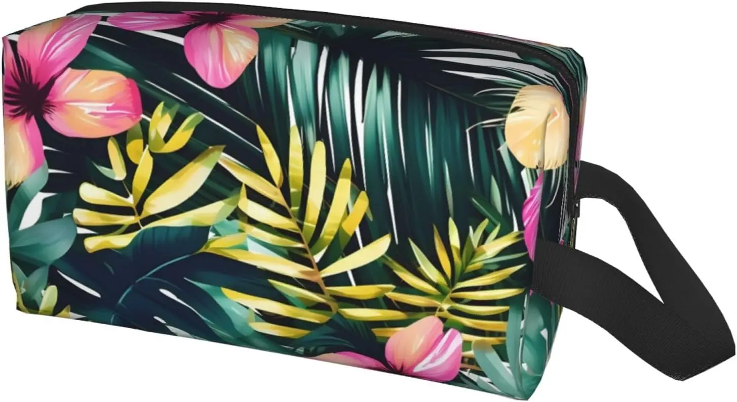 Тропическая летняя Гавайская Цветочная сумка для туалетных принадлежностей с