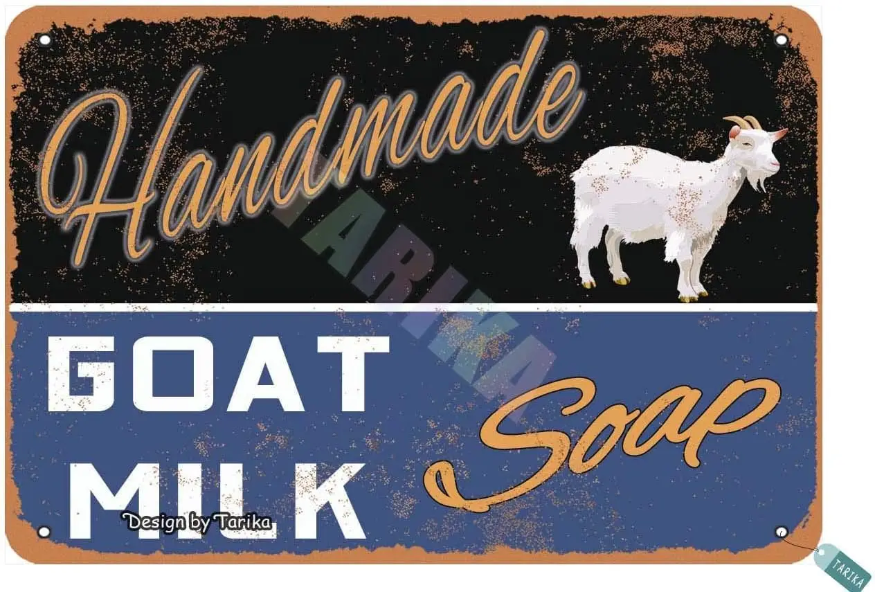 Got Metl Sgn Vntge Frm Decor Hndmde Mlk Sop Tn Плакат для домашнего клуба Магазин Wll Decorton Plque 12x16 nches