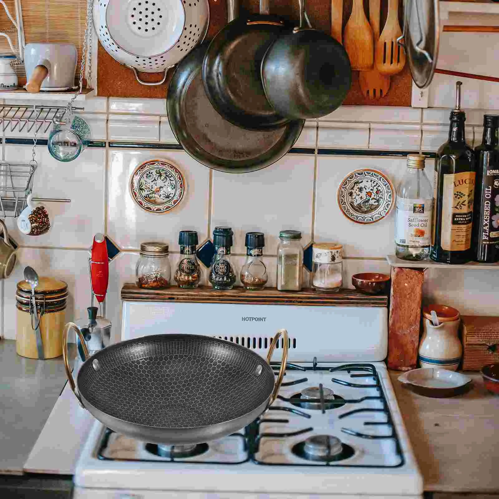 

Pot Pan Steel Stainless Paella Cookingwok Skillet Kitchen Grilling Ramen Boiling Soup Household Hot Fry Stew Frying Pots Pasta