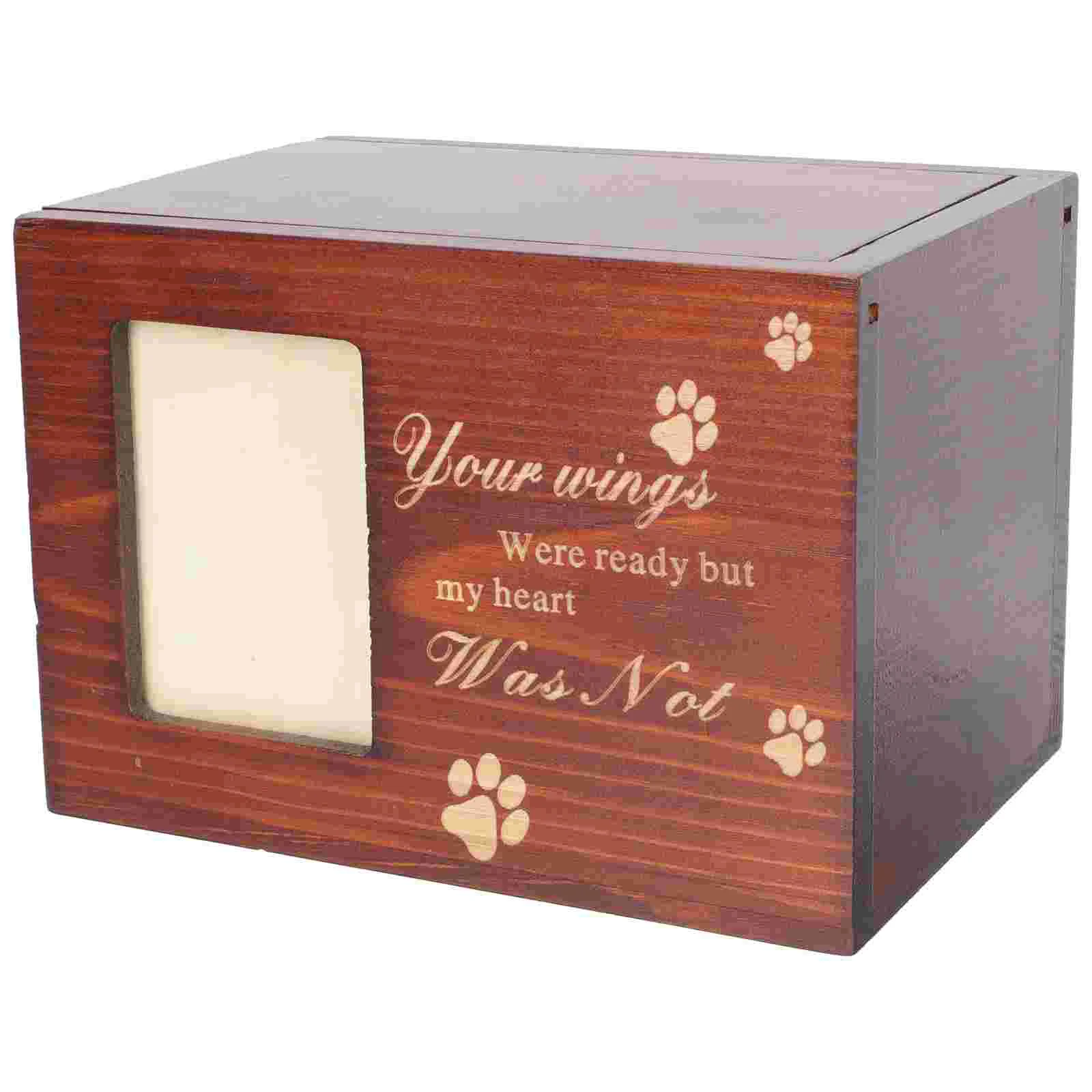 

Cremation Urn Pet Cinerary Casket Wood Memorial Box Ashes Keepsake Small Animals Pet Cats Dogs Funeral Supply