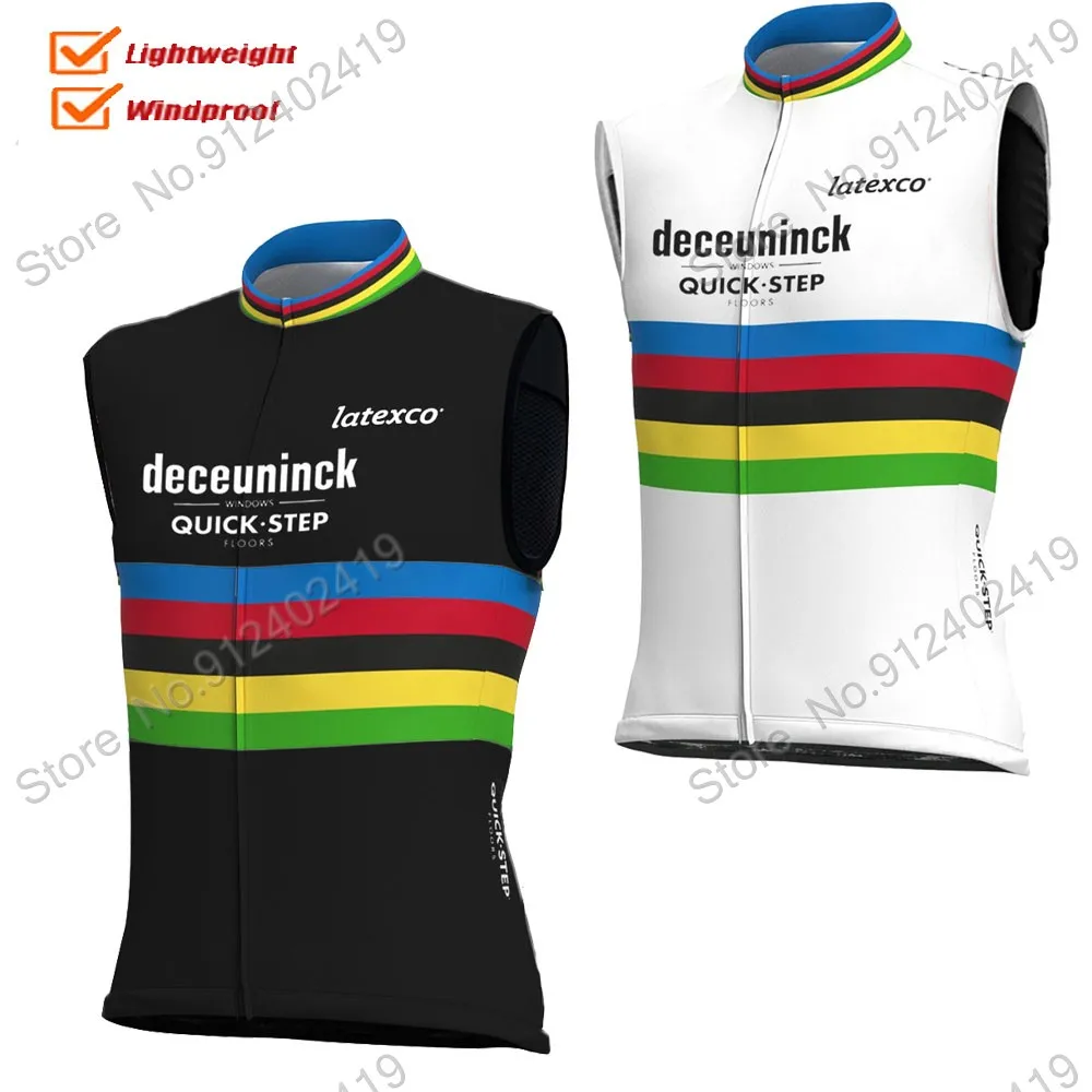 

Велосипедный жилет Quick Step World Champion, 2021, велосипедная майка без рукавов, ветрозащитный легкий ветрозащитный жилет, майка для горных велосипед...