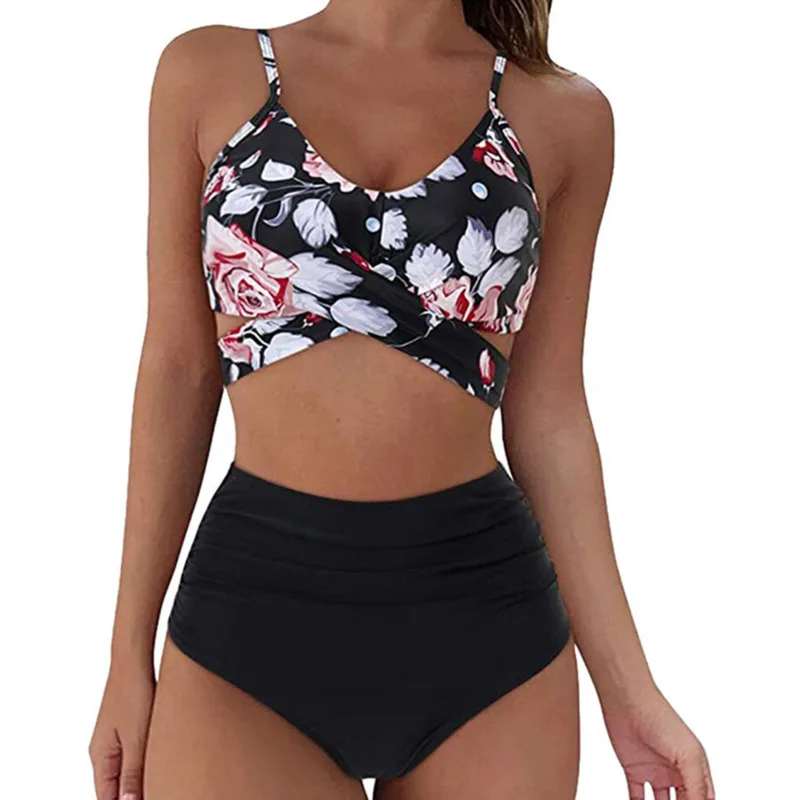 

Summer Sexy Floral Bikinis Print Swimwear Push Up Bikini Women's Swimsuits Beach Wear Female Pool Swimming Bathing Suit