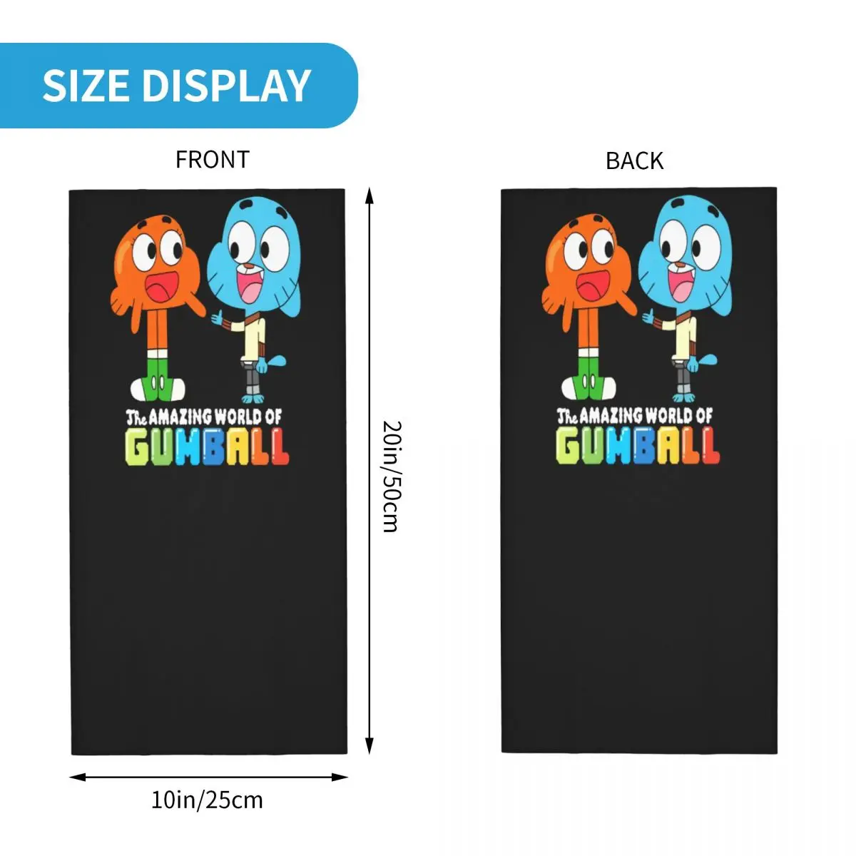 Мужской Gumball и Darwin женский Креативный дизайн фотомаска для лица шарф термошаль