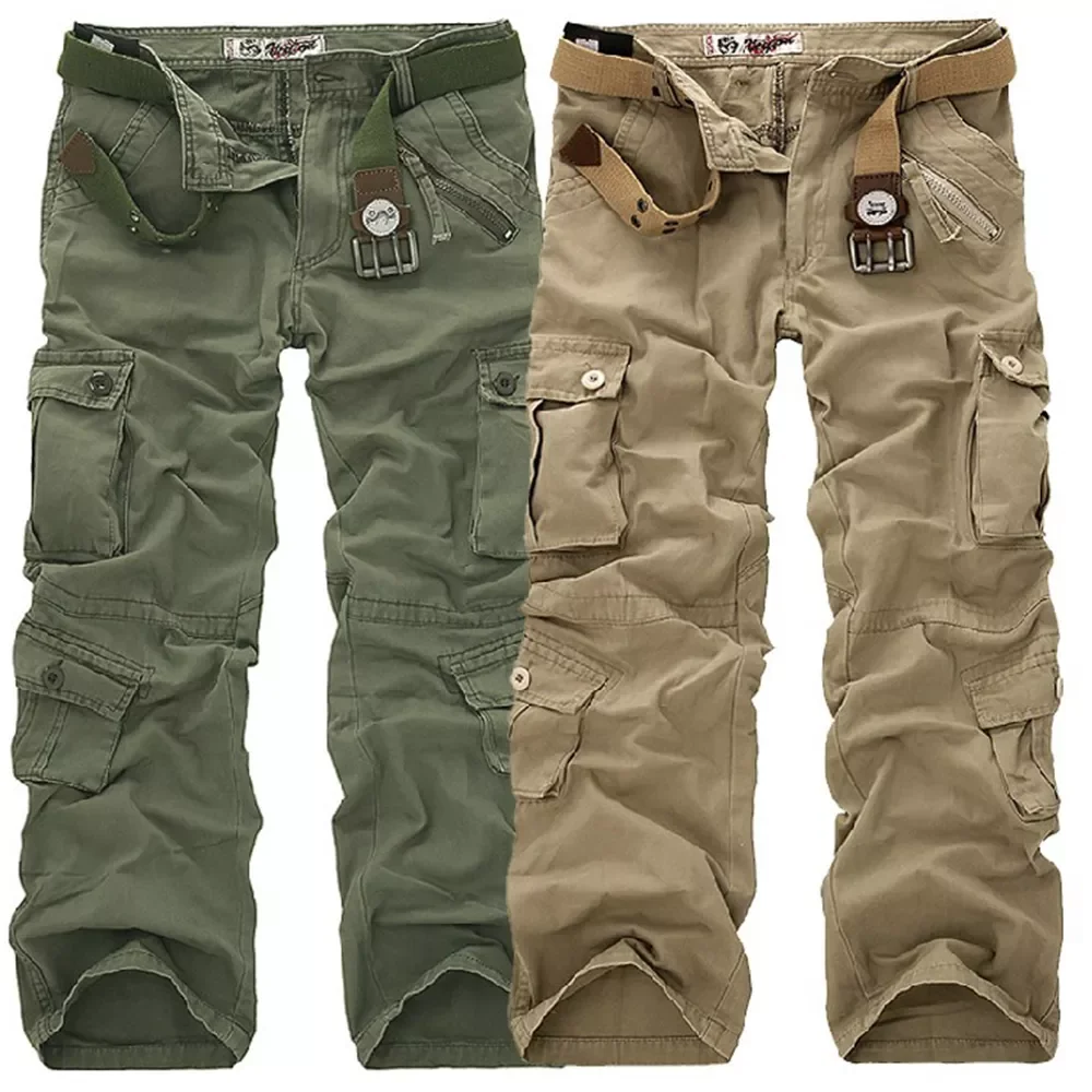 

NEW IN Camouflage Pants Men New Male Casual Trousers Fitness Mens Solid Multi-pocket Sweatpants Bodybuilding Thick Tooling