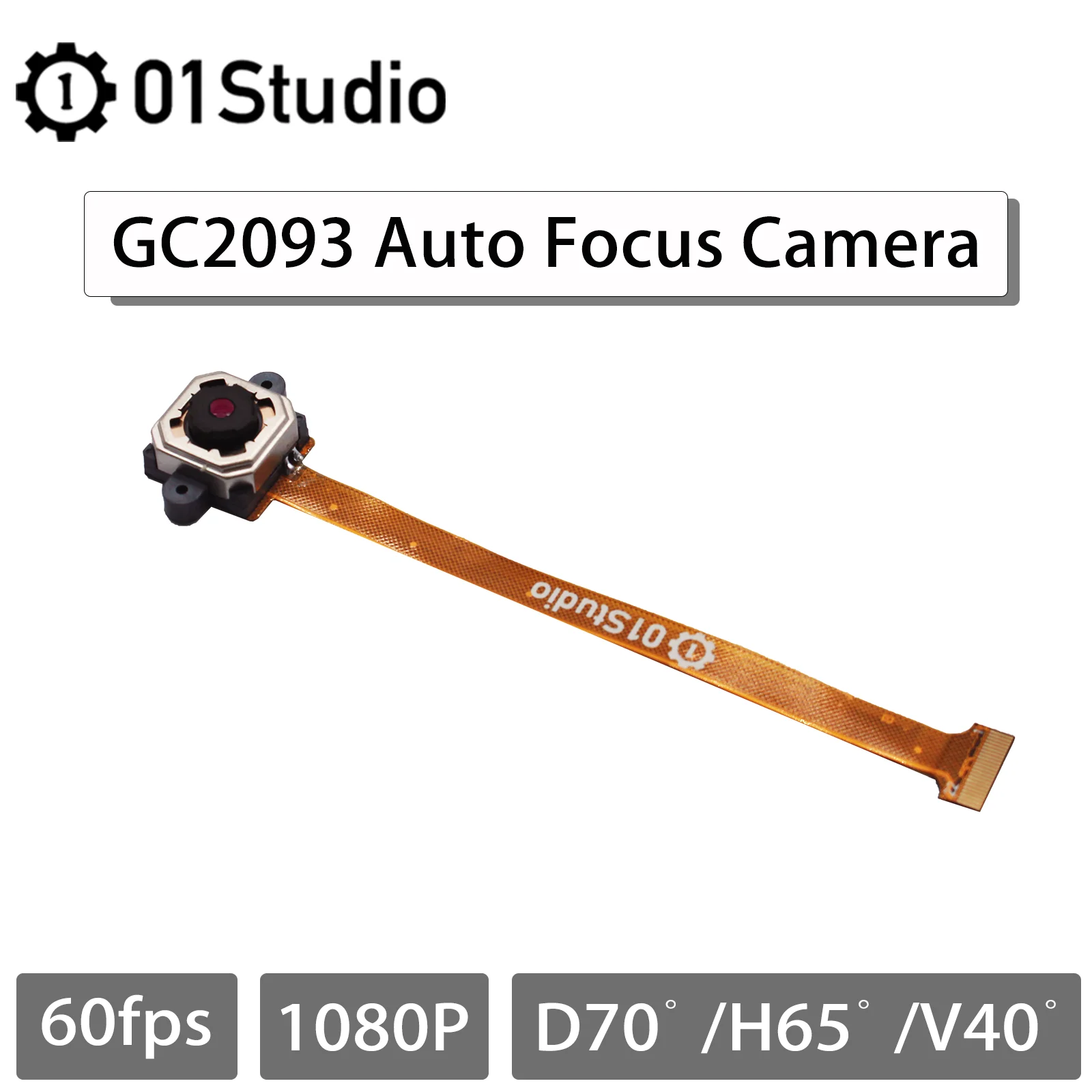 Фото Модуль камеры 01Studio GC2093 AF с автофокусом, используемый на плате разработки CanMV K230 AI, 1080P 60 кадров/с. №1