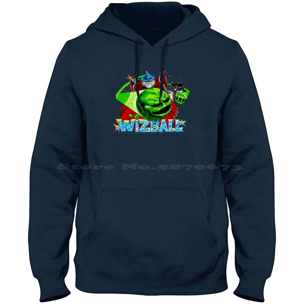 Wizball 100% чистый хлопок толстовка футболка командная одежда экран компьютер ретро