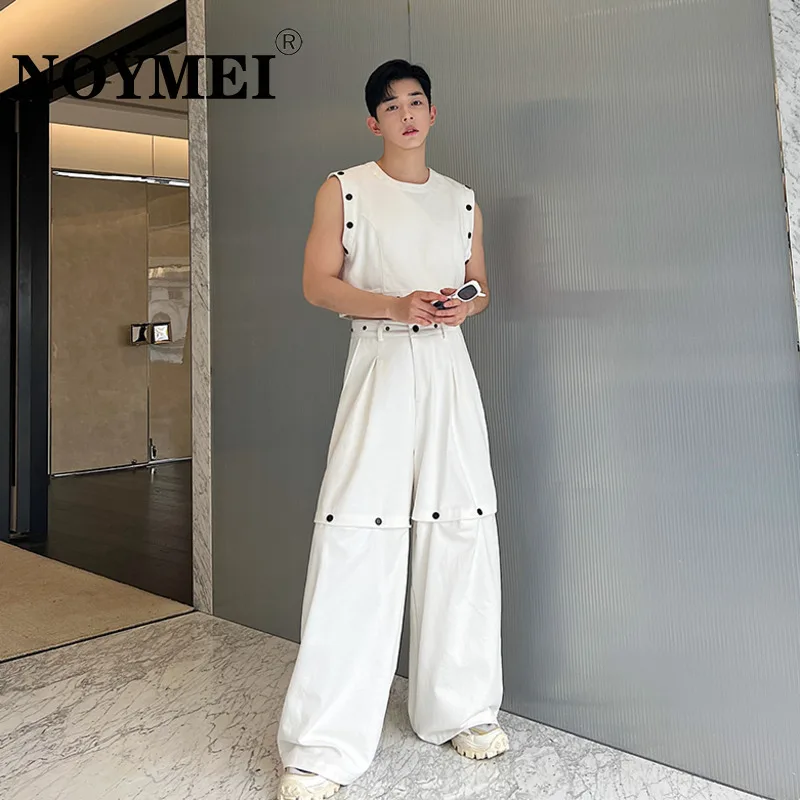 Дизайнерский нишевый жилет с заклепками NOYMEI без рукавов однотонный Повседневный