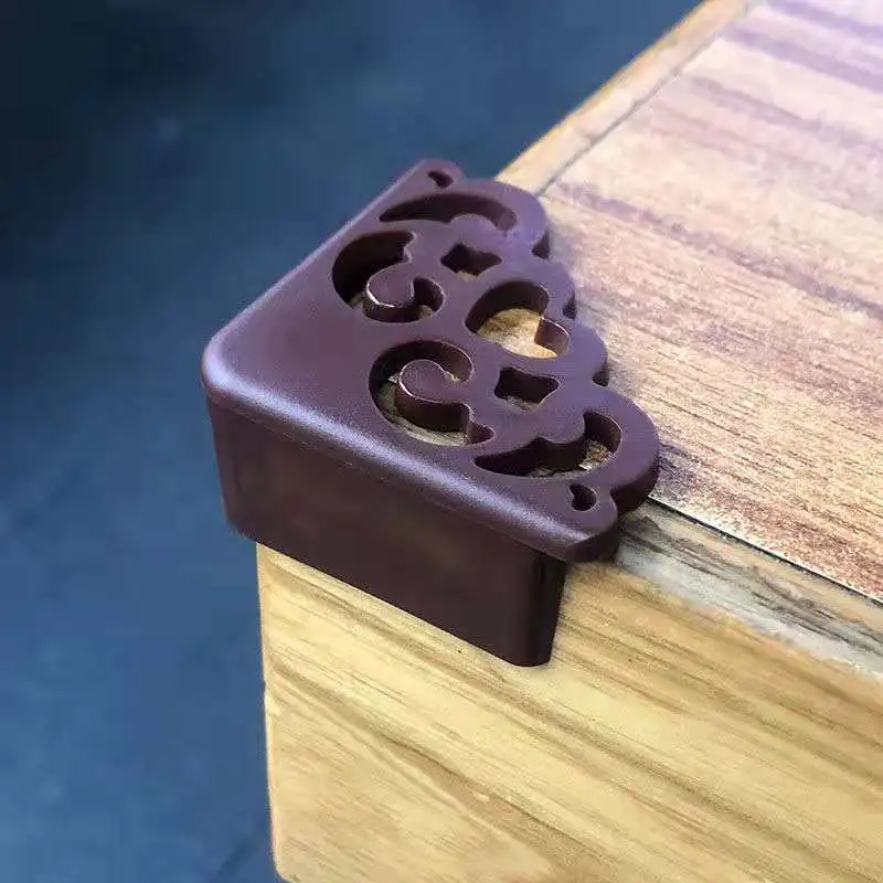 4 шт./компл. ПВХ однотонный прямоугольный защитный чехол для углов стола в форме