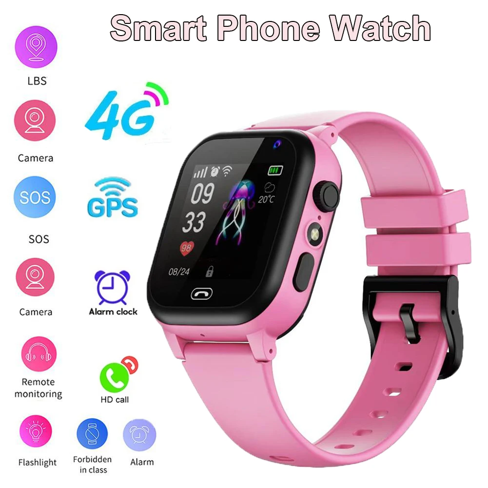 

Kids 4G Smart Watch SOS GPS Location Video Call Sim Card For Children SmartWatch Camera Waterproof Watch For Boys Girls relojes
