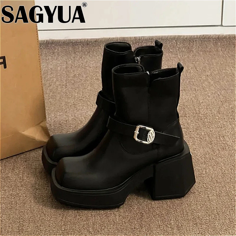 Ботильоны на платформе женские плюшевые зимние туфли Челси дизайнерские высоком