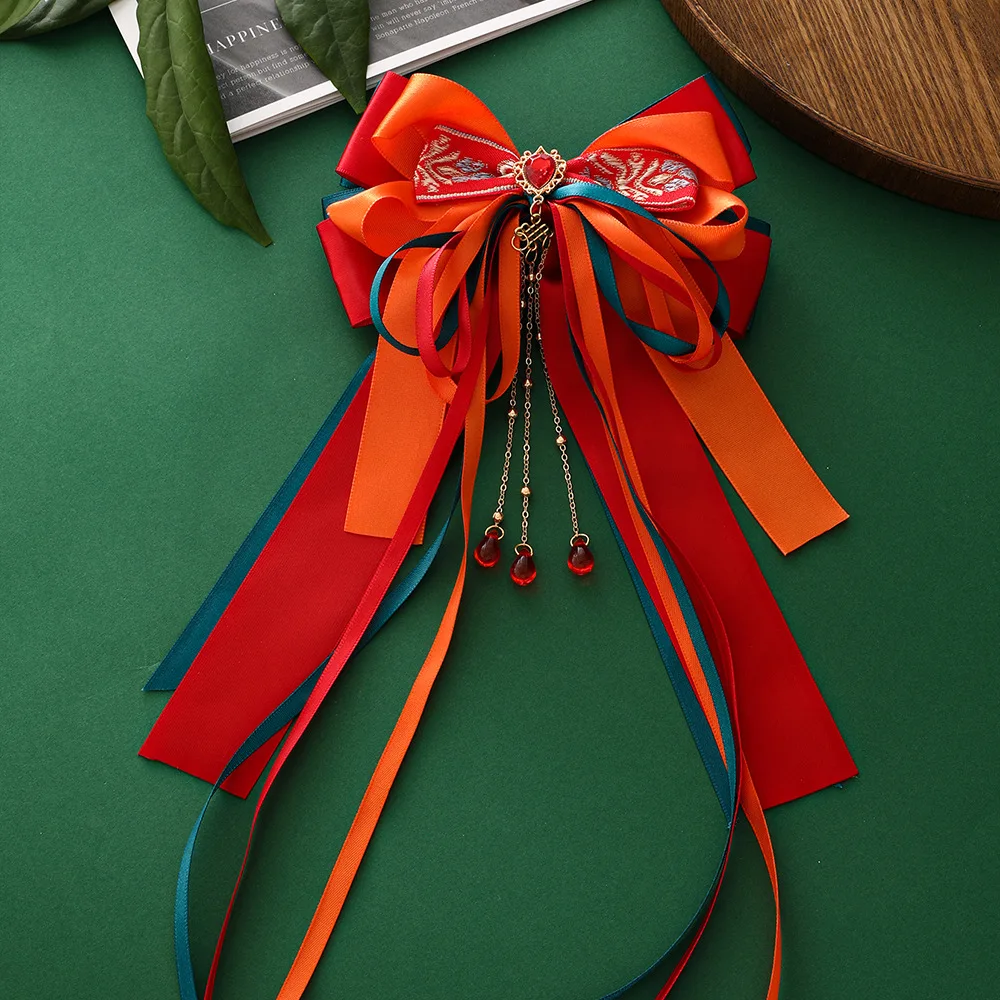 Детские растяжки Dunhuang в древнем стиле кисточки бантики украшения для волос