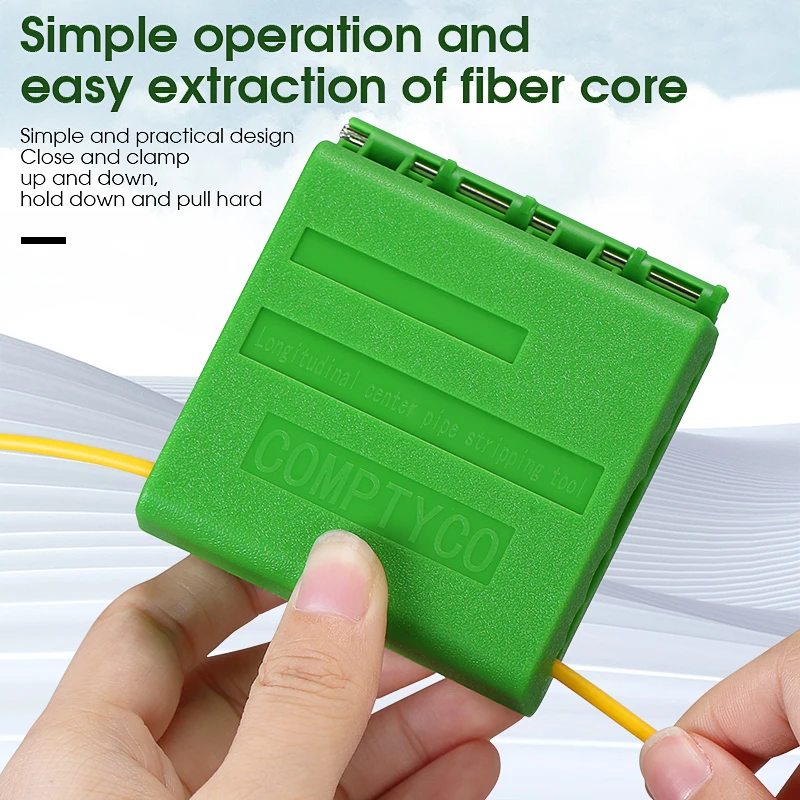 1.5-11mm Fiber Optic Ribbon Optic Cable Stripper AUA-09 Longitudinal Center Pipe Stripping Tool Tube Slitter Green