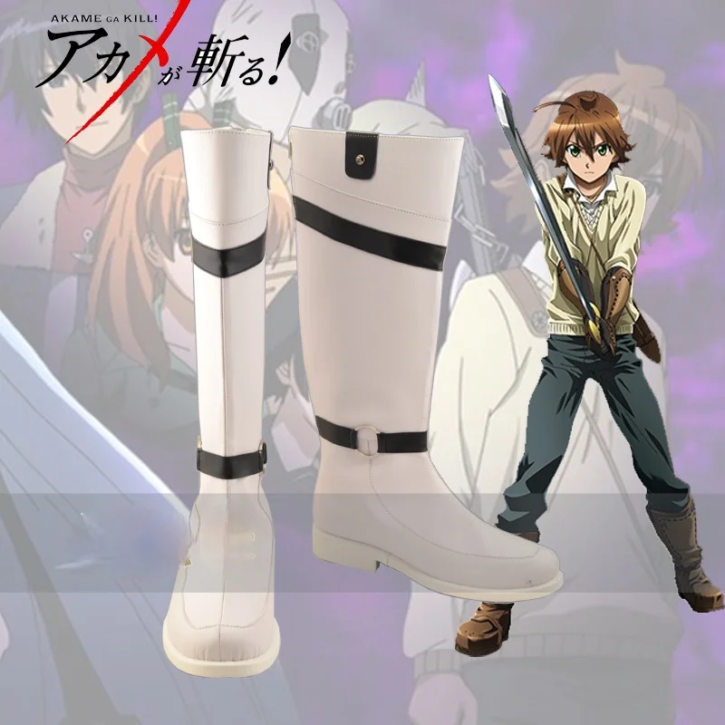 Akame ga Kill! Аниме персонажи Tatsumi обувь для косплея ботинки костюм вечеринки реквизит