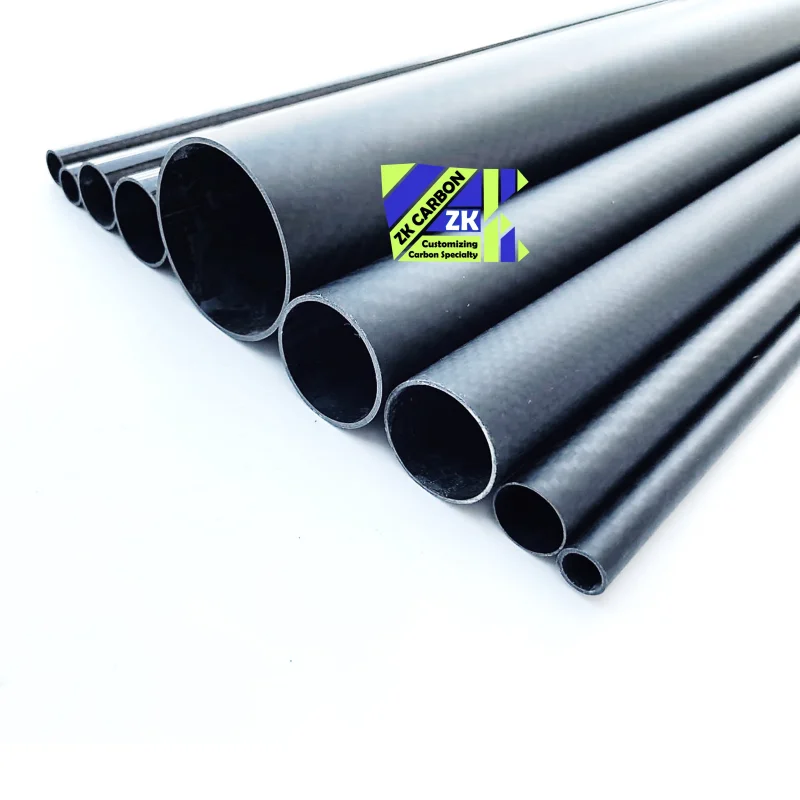 2 шт. матовые Саржевые трубки из углеродного волокна 500 мм