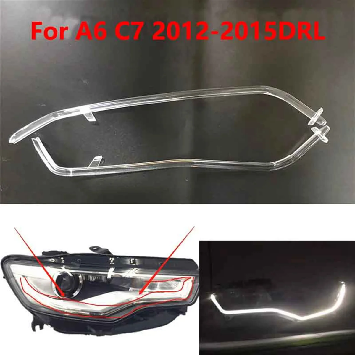 Для Audi A6 C7 2013-2015 Автомобильная направляющая для дневных ходовых огней