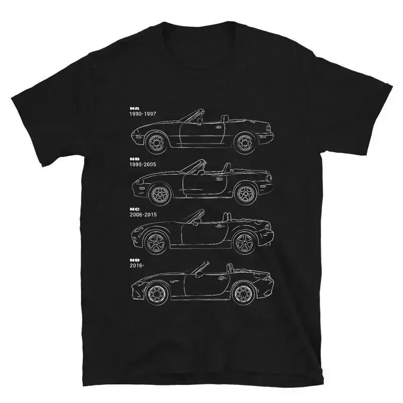 Фото Мужская футболка Mx 5 Miata Generation Bluepint Jdm Eunos Sports Car Auto №1