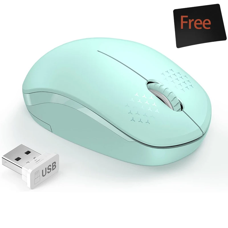 

SeenDa 2.4G Wireless Silent Click Portable Slim Mouse for Right/Left Handed Use Silent Click Mice for PC Computer Laptop