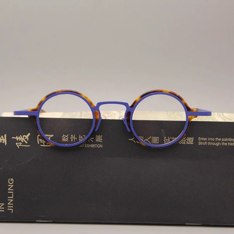 Ретро-Доска круглая оправа универсальная для очков мужчин и женщин ультратонкая