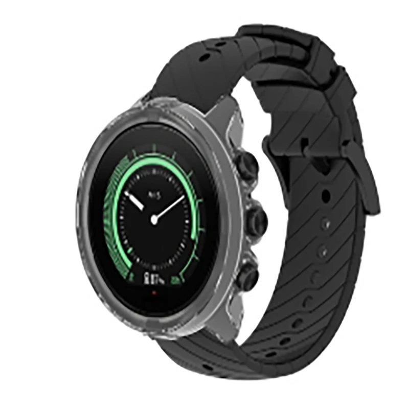 Фото Мягкий силиконовый ремешок для часов + чехол для SUUNTO9/9 Baro, сменный ремешок, спортивный браслет, ремешок для умных часов, подарок-фильм №2