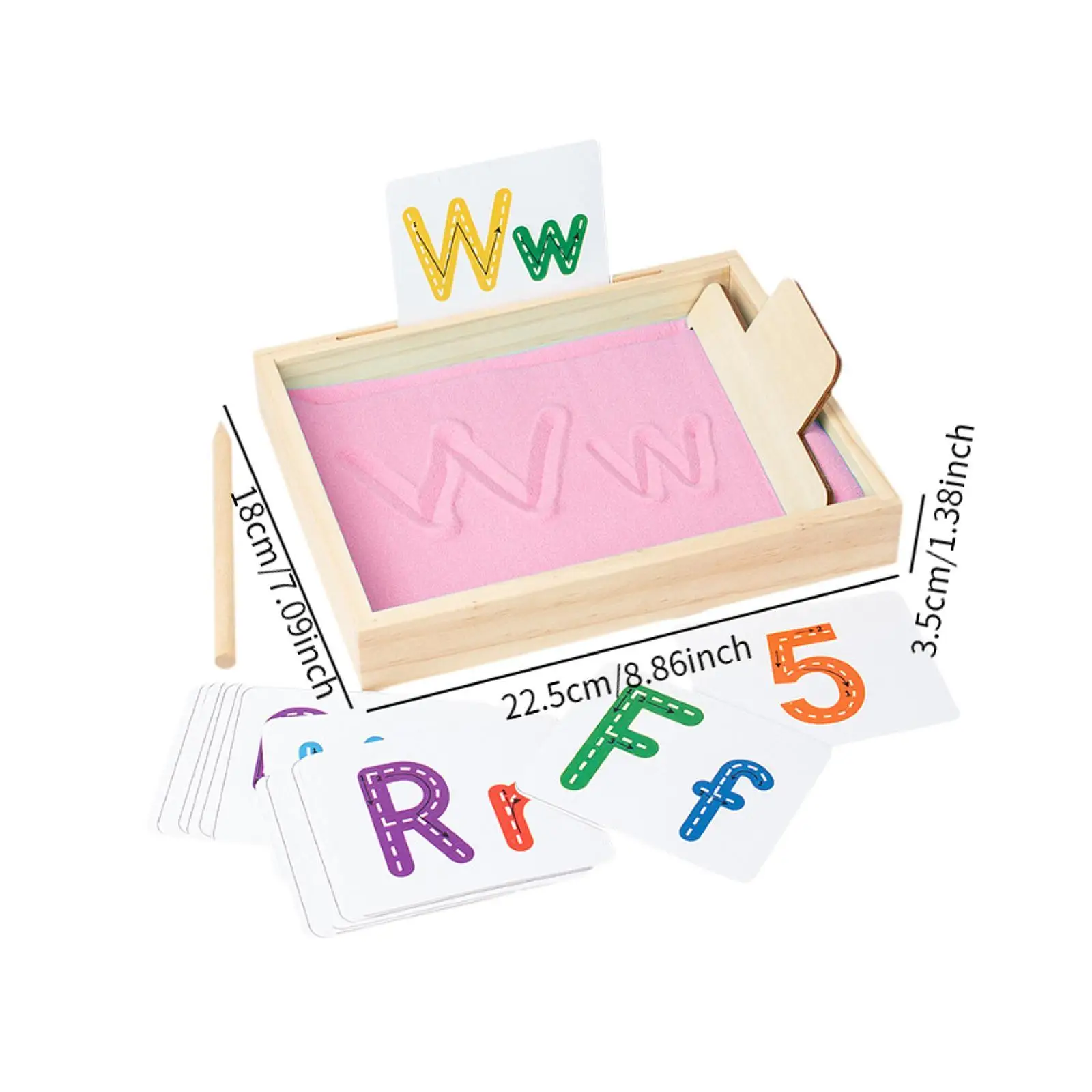 Обучающий набор деревянных подносов для песка детей — инструмент обучения букв