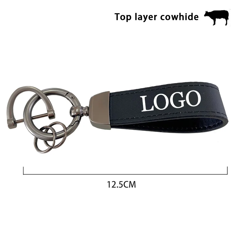 Top Layer Cowhide Key Chain For Renault Twingo 1 2 3 Car Accessories Custom Logo For Twingo Renault images - 6
