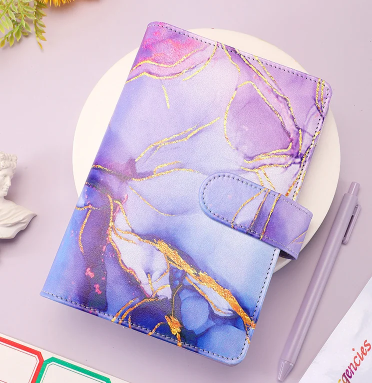 

Macaroon Color A6/A5 PU Leather DIY Binder Notebook Cover Diary Agenda Planner Paper Cover School Stationery
