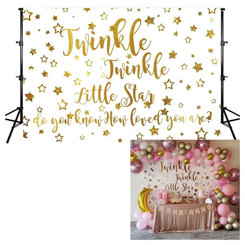 

Фотофоны мерцающие маленькие звезды фон для детского душа Золотой блестящий фон звезды фон для детской портретной фотобудки