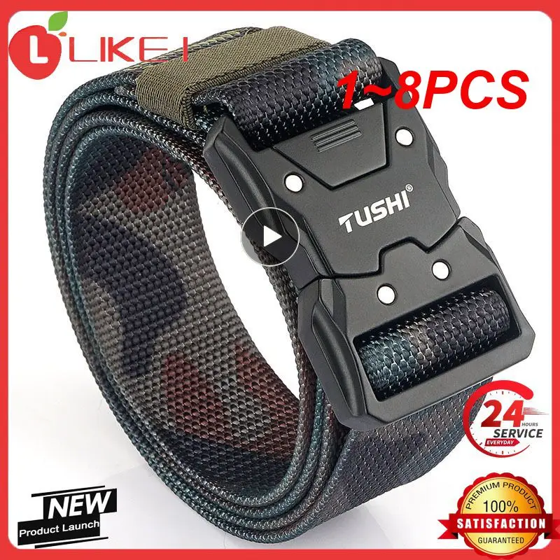 

Ремень мужской быстросъемный, армейский Спортивный Тактический пояс для тренировок в стиле милитари, охоты, штанов, 1 ~ 8 шт.