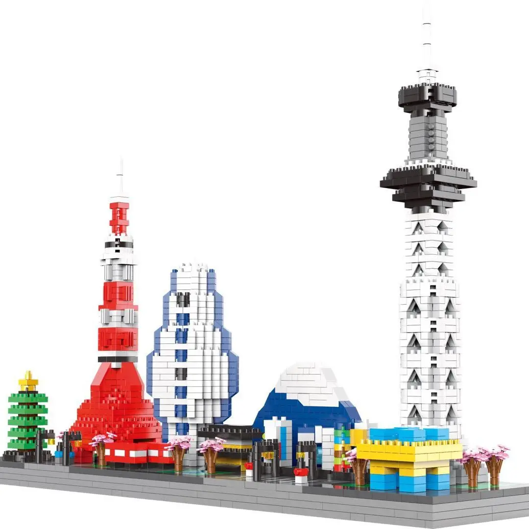 

NEW Tokyo Skyline Micro Diamond Bricks World Famous Construction Blocks DIY Toys Best Gift For Children