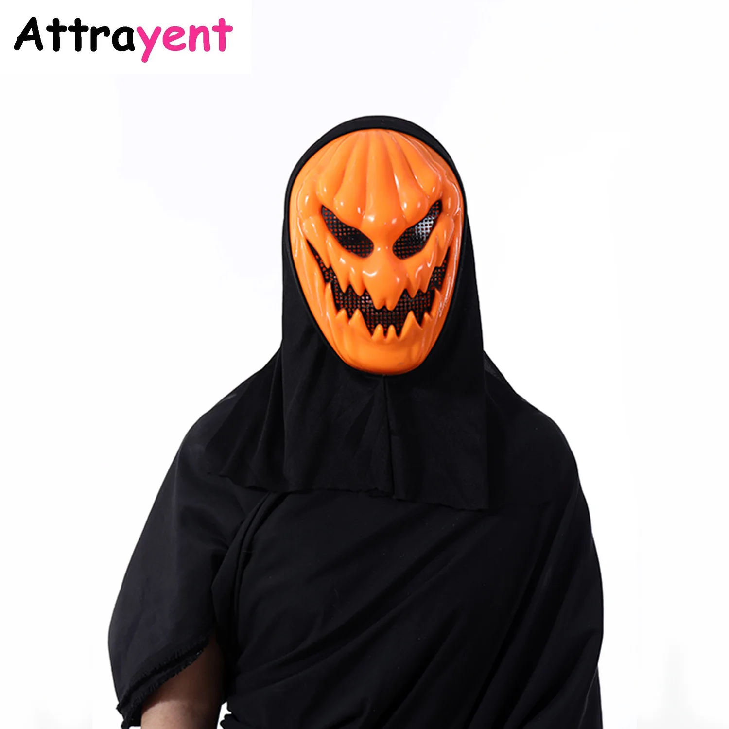 Halloween Party Pumpkin Horror Mask Plastic Stereo Ghost Festival Simulation Head Suit Dress Up Costume Masquerade Cosplay Huggy