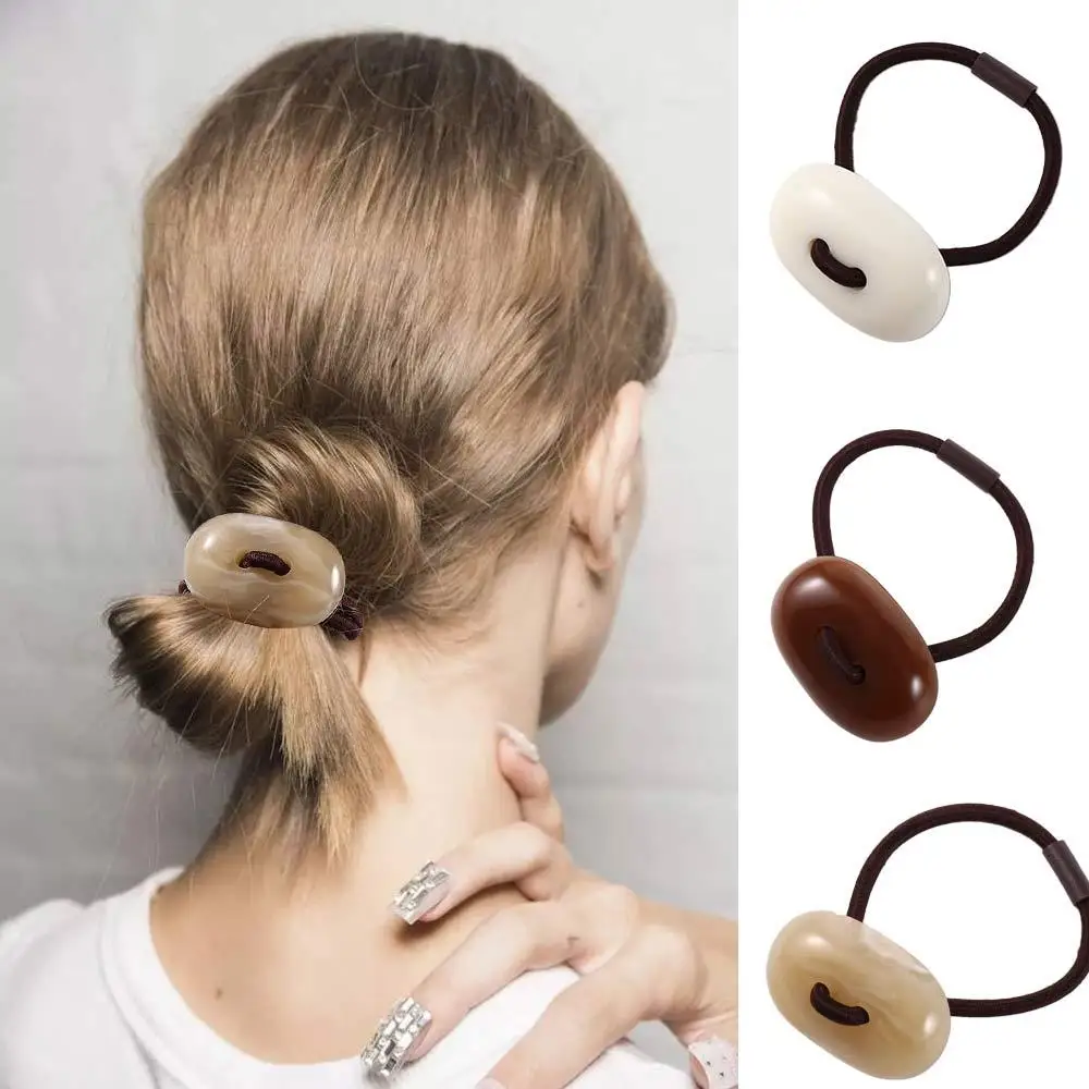 

Cobblestone Head Rope Women Hair Accessories Female Hair Ties Black Hair Rope Korean Style Headwear Elastic Hair Ring
