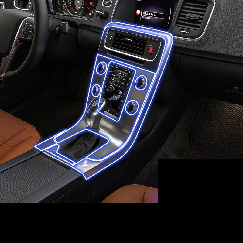 

Lsrtw2017 TPU Transparent Car Interior Film dashboard gear panel door handle Sticker for Volvo S60 2014 2015 2016 2017 2018 2019
