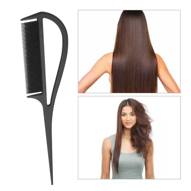 

Teeth Teasing Hair Comb Detangling Brush Rat Tail Comb Adding Volume Back Coming Hairdressing Highlight Combs