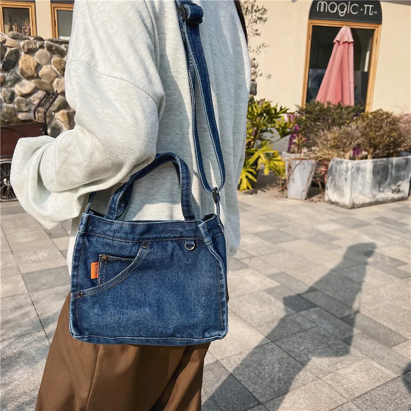 

Bag Crossbody Bag Denim Canvas Bag Small Bag Female Tide Cute Creative Messenger Mini Small Trousers Bag