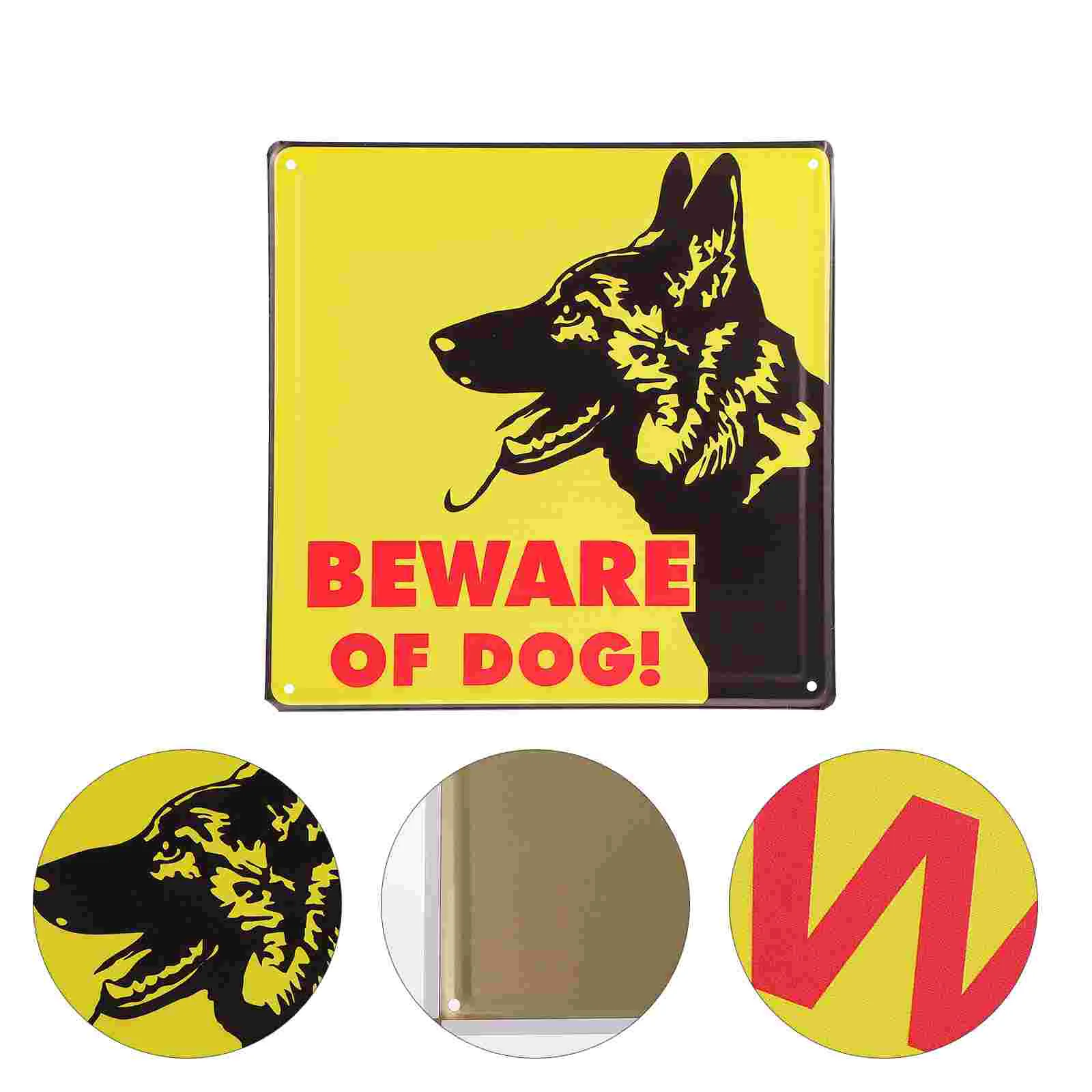 

Dog Sign Warning Signs Beware Metal Board Vintage Tin Guard Outdoor Gate Caution Safety Aluminum Duty Lawn Closed Keep Style