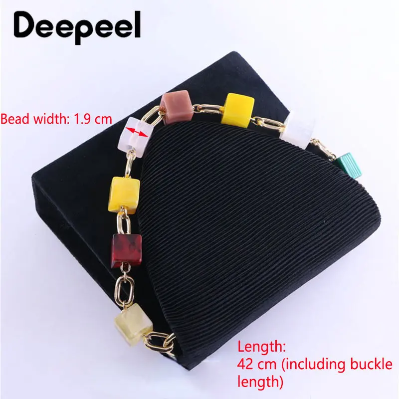 Deepeel 42cm Acrylic Bag Chain Handbags Replacement Handle Straps for Woman's DIY Single Shoulder Underarm Bags Part Accessories