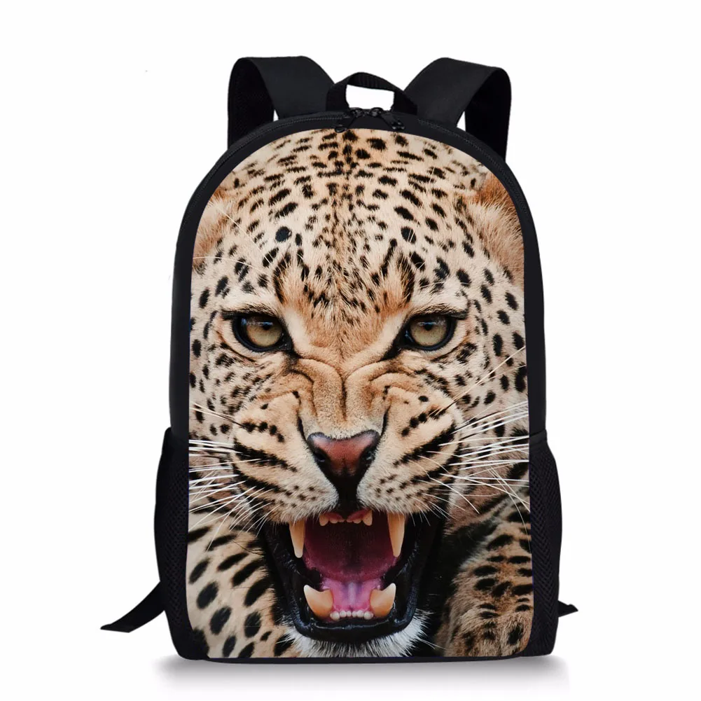 Ferocious Animal Style Print New Large Schoolbag Student School Backpack Waterproof Bagpack Capacity Primary Book Bags