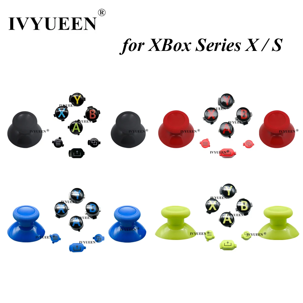 

IVYUEEN for XBox Series S X Core Wireless Controller Thumbsticks Analog Stick ABXY View Menu Share Buttons Replacement Parts