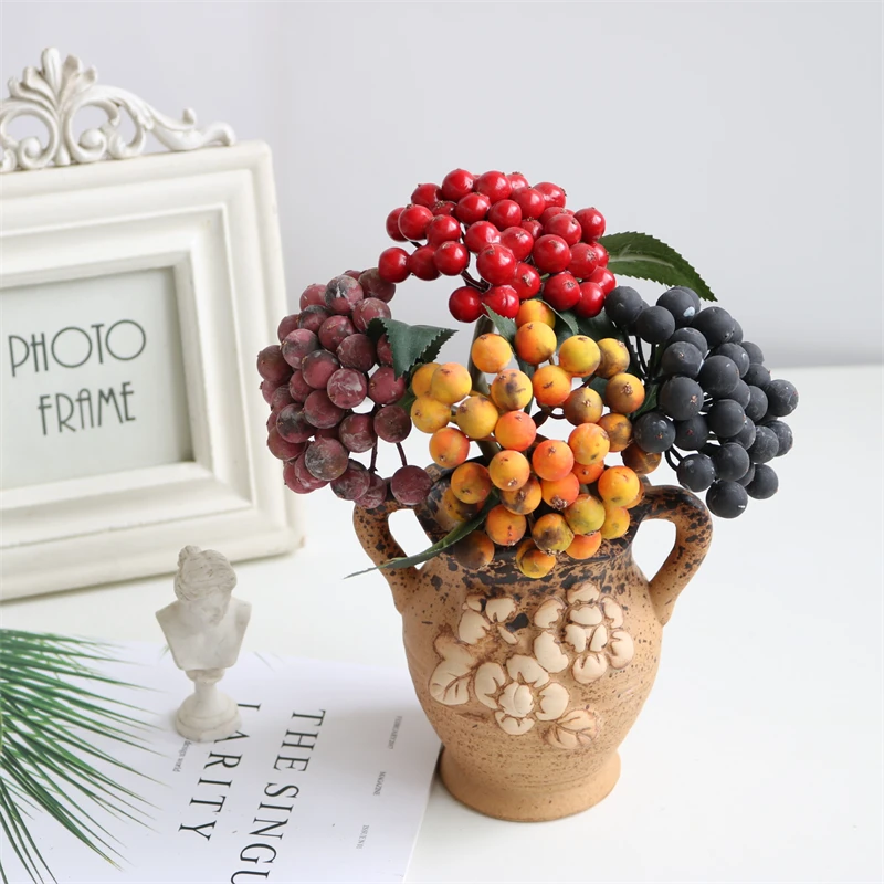 Искусственные стеклянные фрукты 25 см тычинки фотообои для украшения дома и