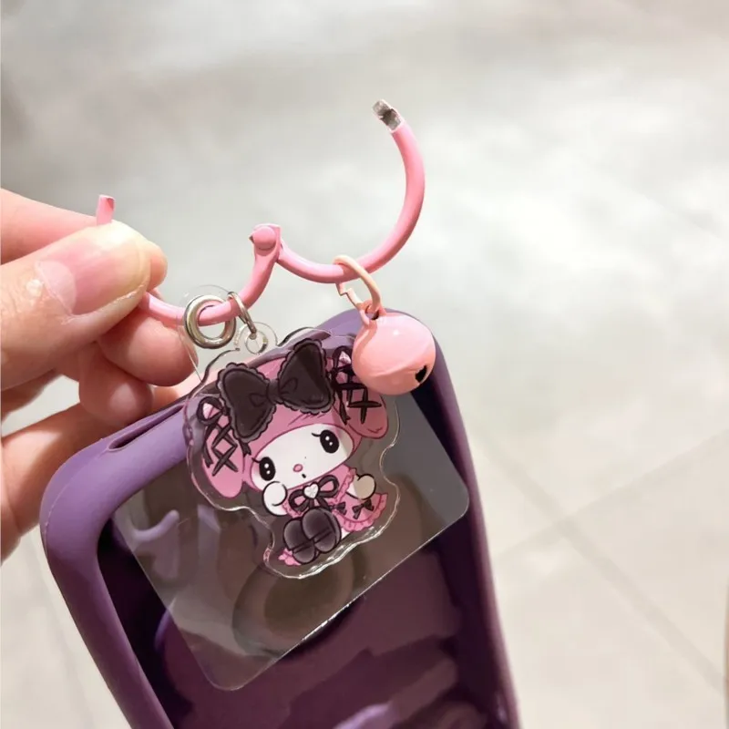 Милый девчачий чехол для телефона Sanrio Kuromi, универсальный силиконовый чехол с ремешком-шнурком, подвеска-брелок в стиле INS (art.: 3920daaed7fce) - 3920daaed7fce