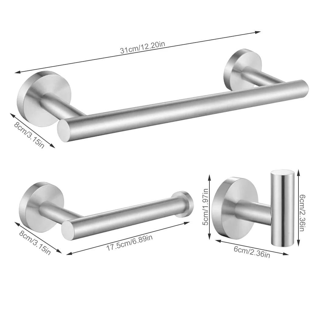 

5 шт./комплект, настенный держатель для полотенец из нержавеющей стали