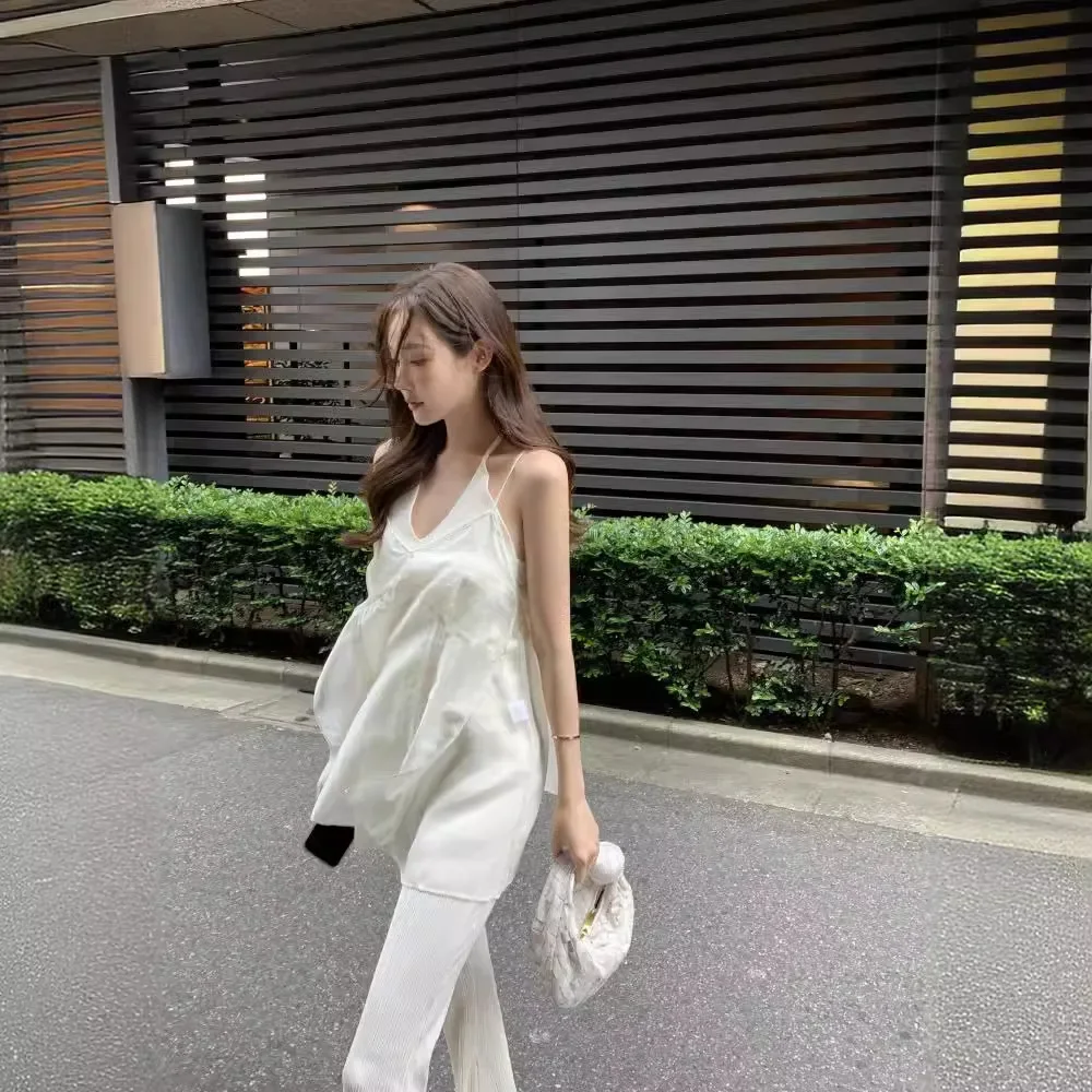 Шикарный корейский стиль летняя ниша уникальный дизайн с v-образным вырезом и