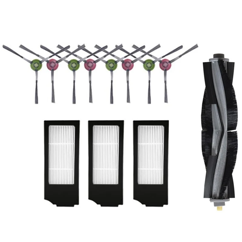 

HOT！-For ECOVACS DEEBOT X1 TURBO X1 OMNI Robot Vacuum Cleaner Main Brush Side Brush HEPA Filter Parts 12PCS