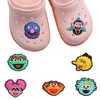 1Pcs Cartoon Hot Drama PVC Garden Shoe Charms Sesame Street Shoe Buckle Decorations Fit Bracelets Croc Jibz Kids X-mas Gift 6