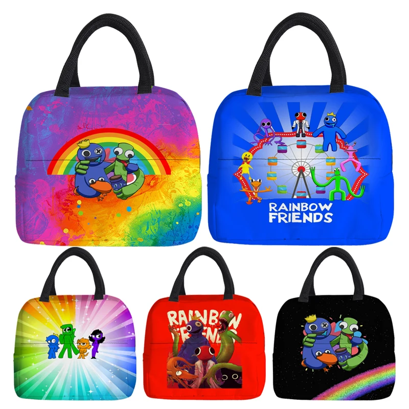 

Rainbow Friends Lunch Bag Cooler Tote Portable Insulated Box Thermal Cold Food Container School Picnic Kids Travel Lunchbox